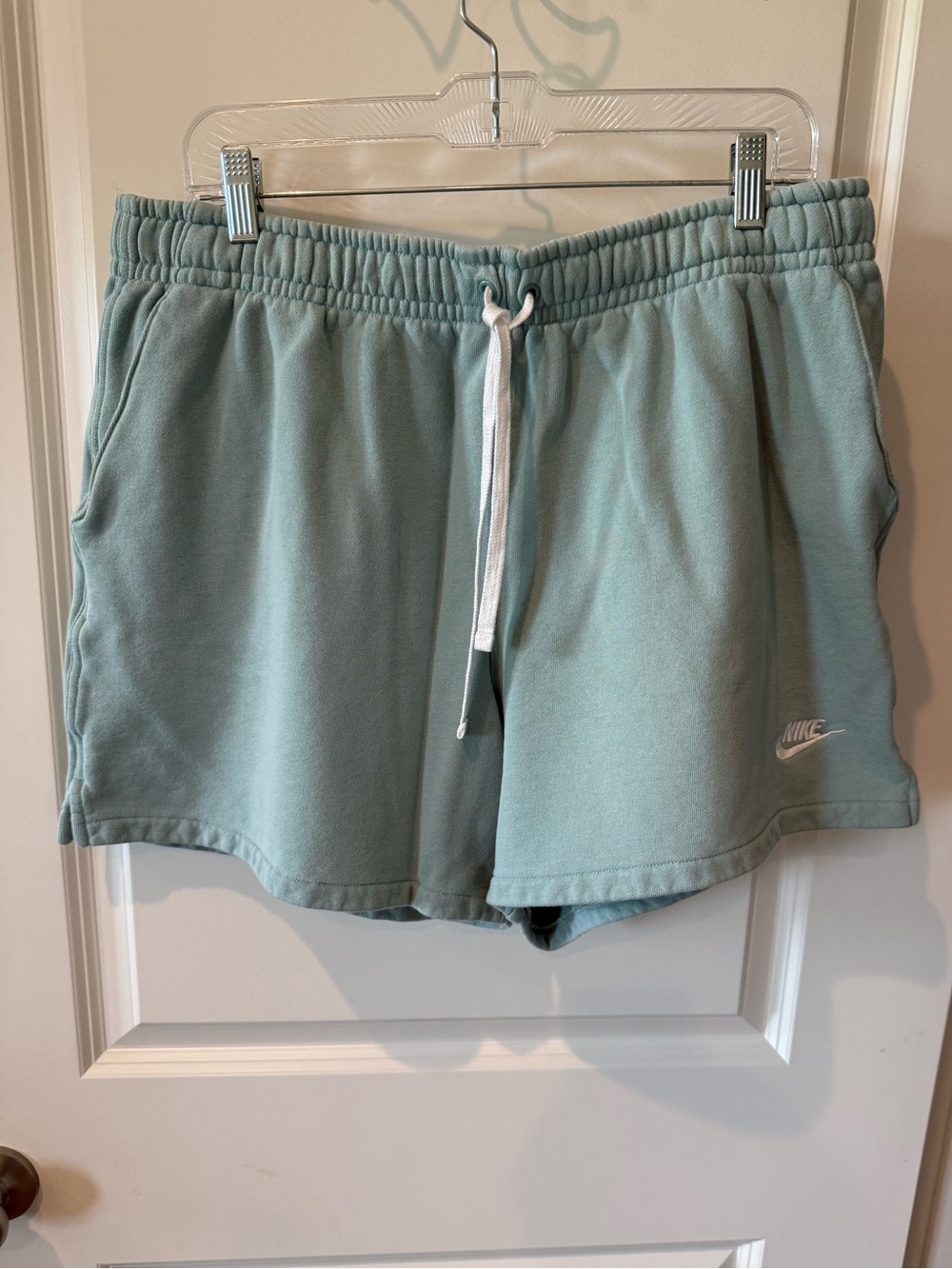 Nike Light Teal Athletic Fleece Drawstring Shorts